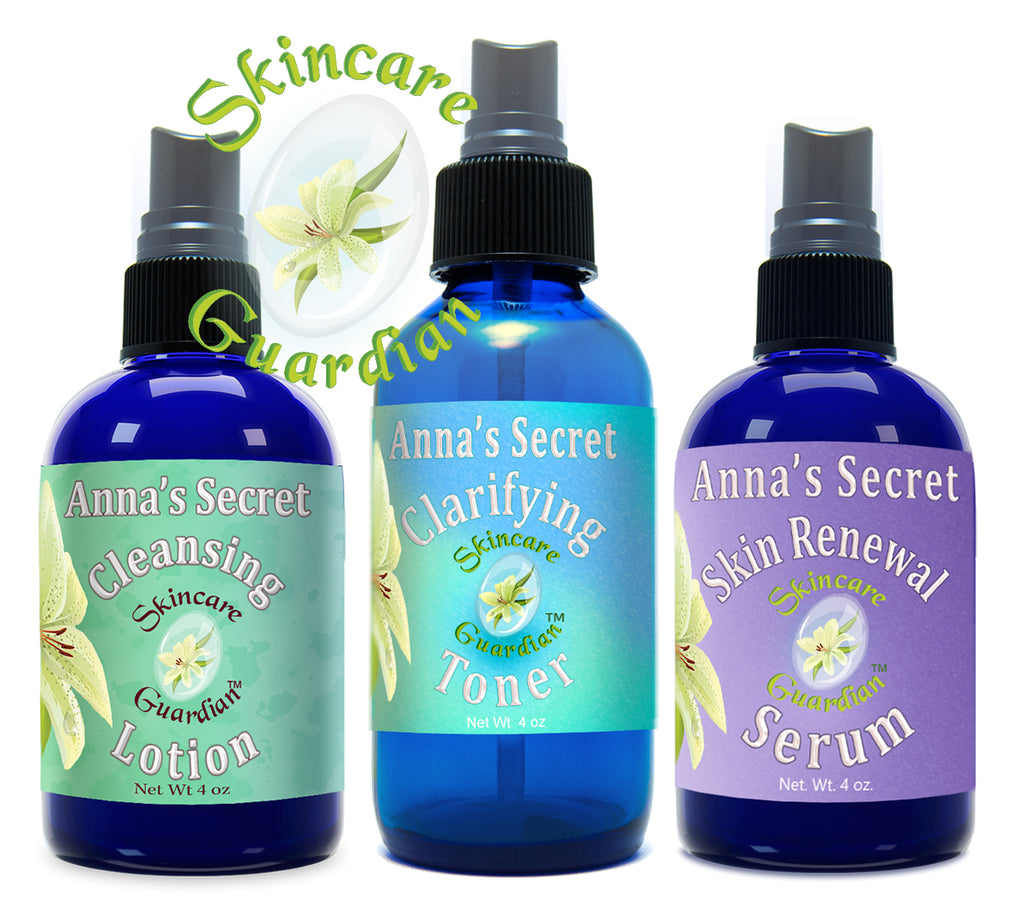 SkinCare Guardian Facial System - Anna's Secret Cleansing Lotion, Clarifying Toner and Anna's Secret Skin Renewal Serum
