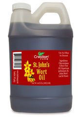 St Johns Wort Infused Oil 1 Half Gallon Bulk | Olive Oil Base | Therapeutic Massage - Creation Pharm
