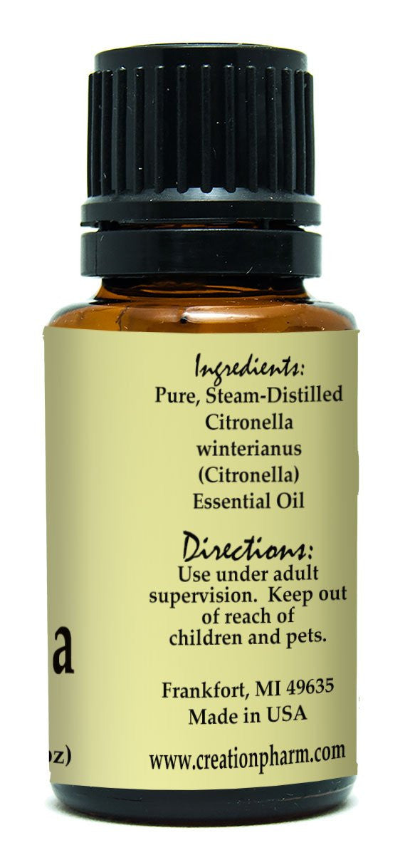 Citronella Essential Oil 100% Pure Creation Pharm -  aceite esencial de citronela - Creation Pharm