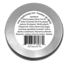 Easy Breathe Cold Comfort Chest Rub Large 4 Oz Tin - All Natural Botanical Ingredients - Creation Pharm